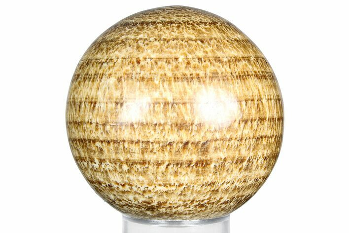 Polished Banded Aragonite Sphere - Peru #363420